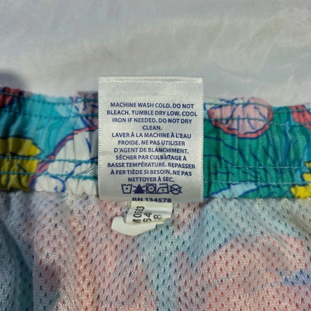 Vineyard Vines Mens Tropical Fruit Cocktail Print Swim Trunks Blue Small